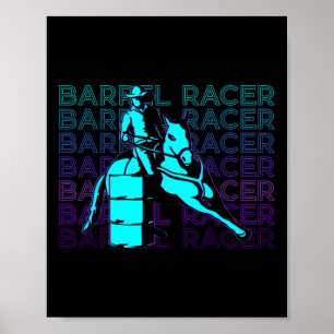 Barrel Racer Barrel Tävla Barrel Poster