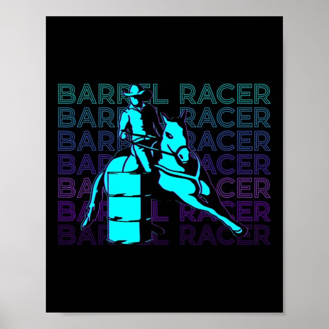 Barrel Racer Barrel Tävla  Barrel Poster (Framsidan)