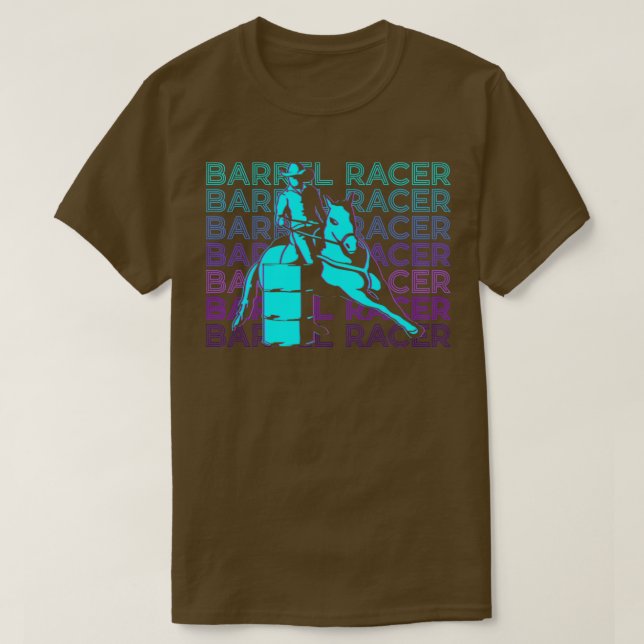 Barrel Racer Barrel Tävla  Barrel T Shirt (Design framsida)