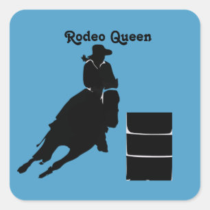 Barrel Racer Fyrkantigt Klistermärke