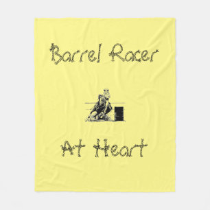 Barrel Racer Horse & Rider Fleecefilt