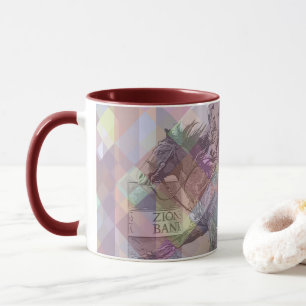 Barrel Racer II (rosa violet geometric) Mugg