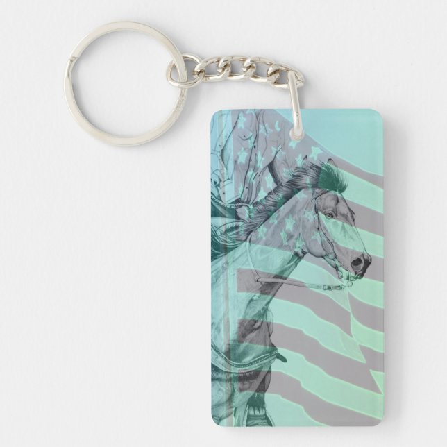 Barrel Racer Keychain Nyckelring (Framsidan)