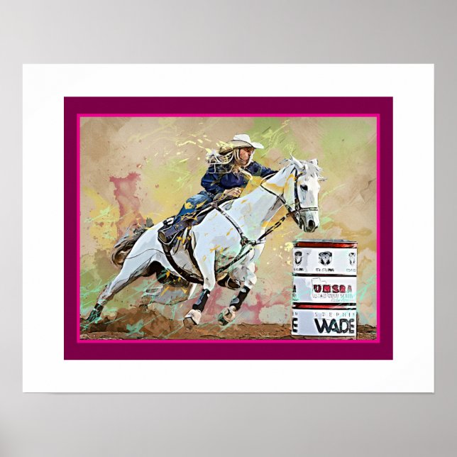 Barrel Racer Miss Rodeo Skönhetstävling Poster (Framsidan)