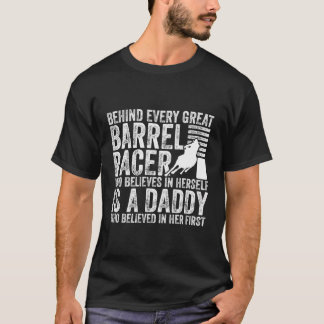 Barrel Racer pappa Pappa Far Barrel Tävla T Shirt