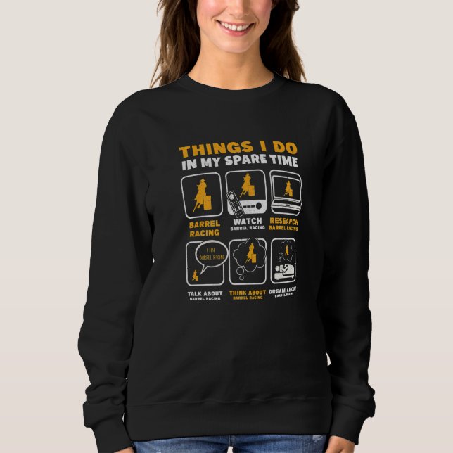 Barrel Racer Things I Do In My Spare Time Barrel R T Shirt (Framsida)