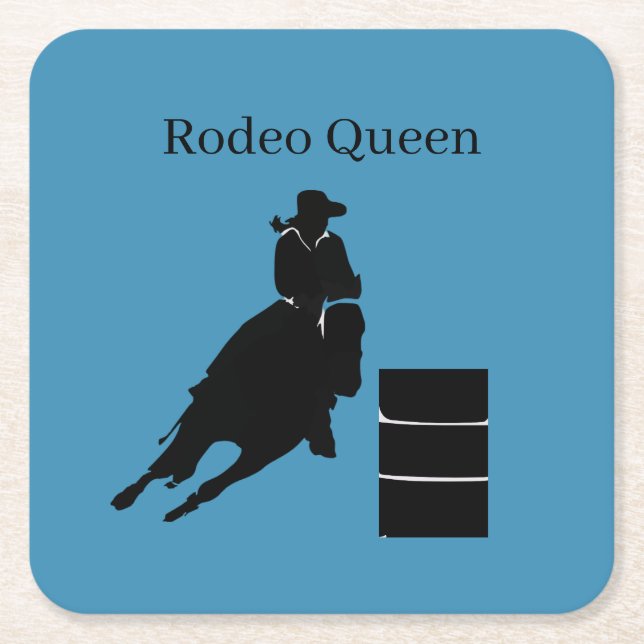 Barrel Racer Underlägg Papper Kvadrat (Framsidan)