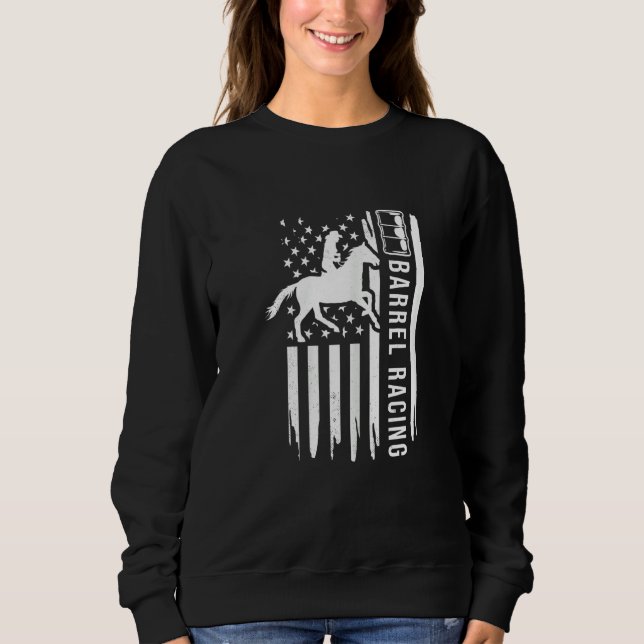 Barrel racing US flag graphic concept T Shirt (Framsida)