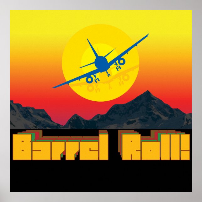 Barrel Roll Retro Kanvastryck 1 Poster (Framsidan)