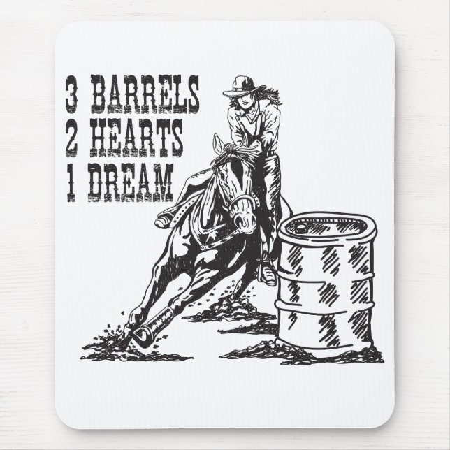 Barrel Tävla 3 Barrels 2 Hearts 1 Dream Musmatta (Framsidan)
