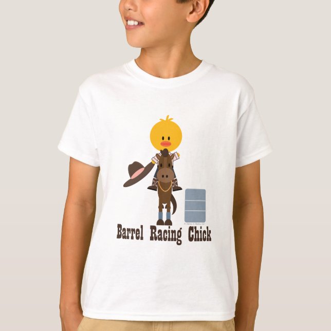 Barrel Tävla Chick Kids Sweatshirt T Shirt (Framsida)