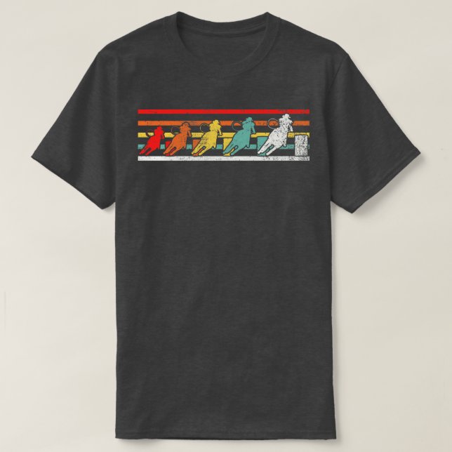 Barrel Tävla Cowboy Rodeo T Shirt (Design framsida)