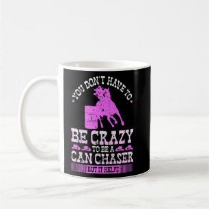 Barrel Tävla Crazy Can Chaser Cowgirl Rodeo Barre Kaffemugg