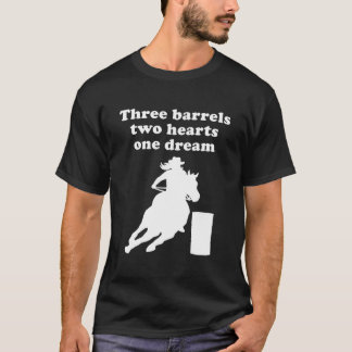 Barrel Tävla för flickor Tonåring henne eller kvin T Shirt