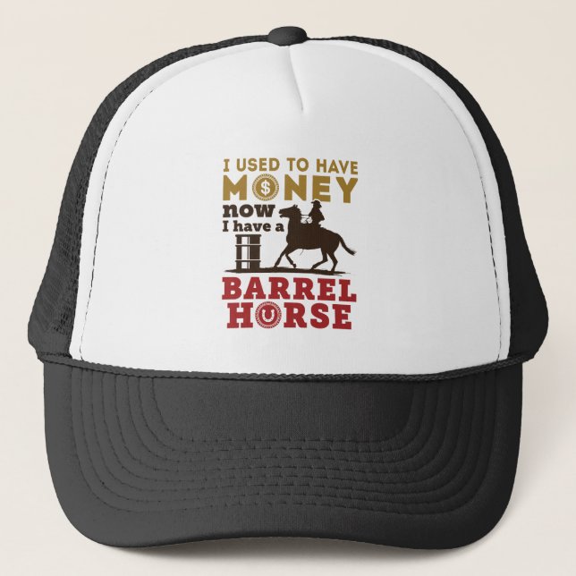Barrel Tävla Funny Barrel Horse Quote Keps (Framsida)