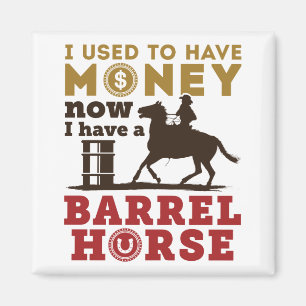Barrel Tävla Funny Barrel Horse Quote Magnet