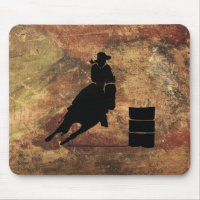 Barrel Tävla Girl Silhouette på Grunge Struktur