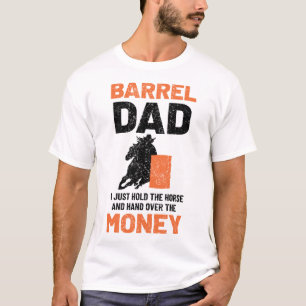 Barrel Tävla Horse Barrel Pappa Funny Manar Rodeo T Shirt