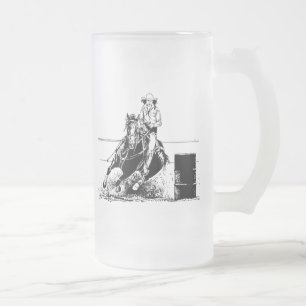 Barrel Tävla Horse Frostat Ölglas