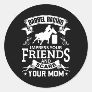 Barrel Tävla Horse Racer Rider R Runt Klistermärke