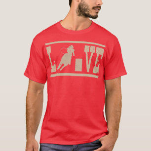 Barrel Tävla Horse Riding Cowgirl Cowboy T Shirt