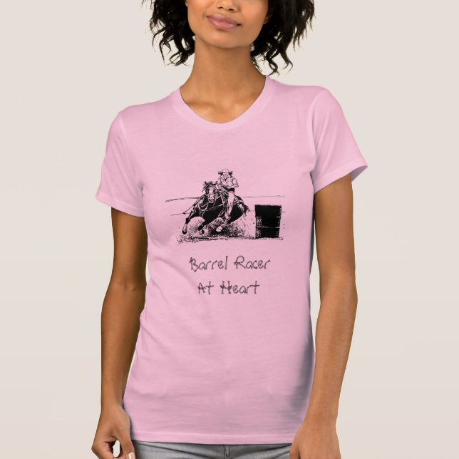 Barrel Tävla Horse T Shirt (Framsida)