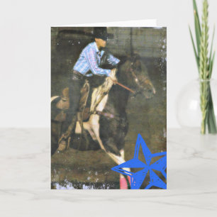 Barrel Tävla Paint Horse Kort