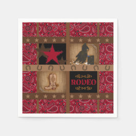 BARREL TÄVLA PAISLEY BARREL RACER DECOUPAGE PAPPER PAPPERSSERVETT