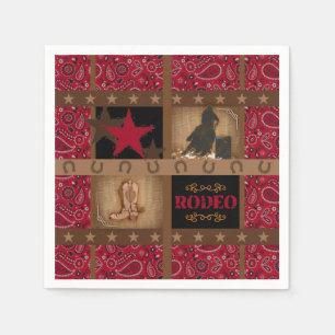 BARREL TÄVLA PAISLEY BARREL RACER DECOUPAGE PAPPER PAPPERSSERVETT