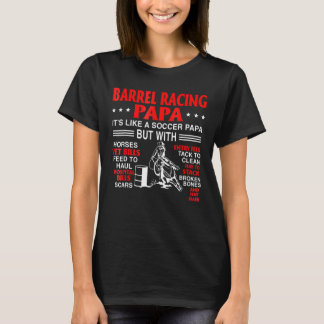 Barrel Tävla Pappa är som en fotbollsspelare Pappa T Shirt