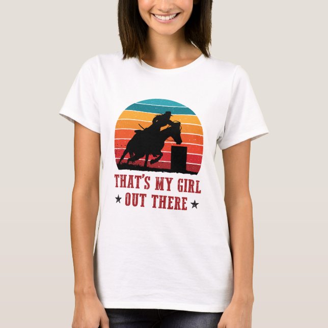 Barrel Tävla Pappa Mamma Det är min flicka T Shirt (Framsida)