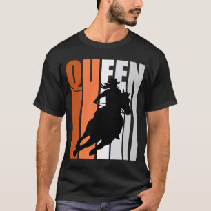 Barrel Tävla Queen Rodeo Women Cowtjejer Retro Ora T Shirt