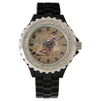 Barrel-Tävla Rodeo Cowgirl Design Armbandsur