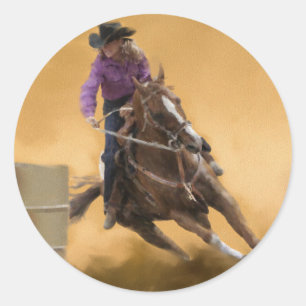 Barrel Tävla Runt Klistermärke