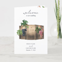 Barrel Winery Vineyard Bröllop serviceorder Program