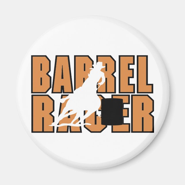 Barrell Racer T-shirts och presenter. Magnet (Framsidan)