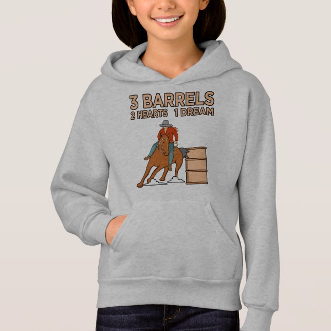 Barrels Hearts Horse Tävla Barrel Racer Horses Ra T Shirt (Framsida)