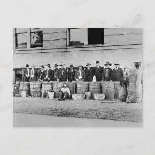 Barrels of Bootleg Liquor, 1922 Vykort