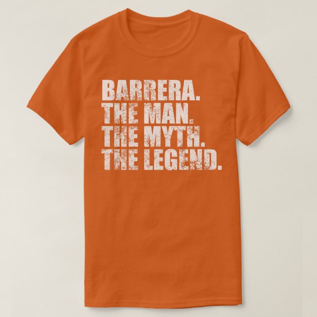 Barrera-familjen namn Barrera efternamn Barre T Shirt (Design framsida)