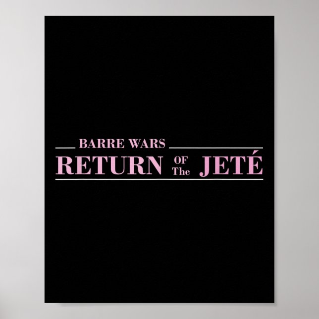 Barresåterlämnande av Jete Ballet Ballerina Joke Q Poster (Framsidan)