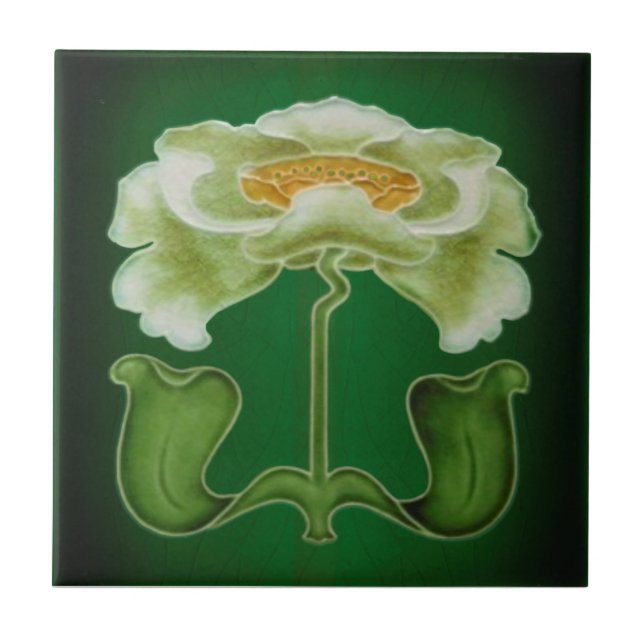 Barrett Art nouveau Repro 1905 Faux Relief Tile Kakelplatta (Framsidan)