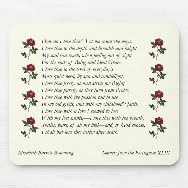 Barrett Browning - Sonnets från portugisiska 43 Musmatta (Framsidan)