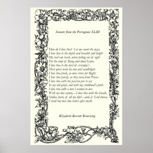 Barrett Browning - Sonnets från portugisiska 43 Poster