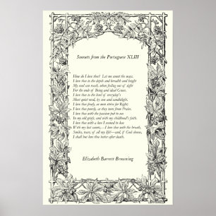 Barrett Browning - Sonnets från portugisiska 43 Poster