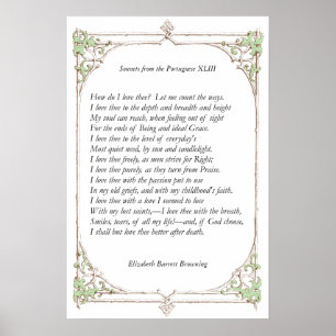 Barrett Browning - Sonnets från portugisiska 43 Poster