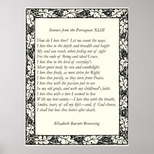 Barrett Browning - Sonnets från portugisiska 43 Poster