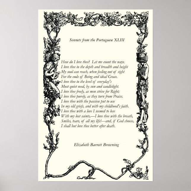 Barrett Browning - Sonnets från portugisiska 43 Poster (Framsidan)