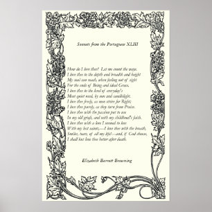 Barrett Browning - Sonnets från portugisiska 43 Poster