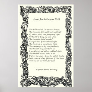 Barrett Browning - Sonnets från portugisiska 43 Poster