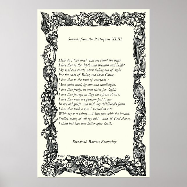 Barrett Browning - Sonnets från portugisiska 43 Poster (Framsidan)